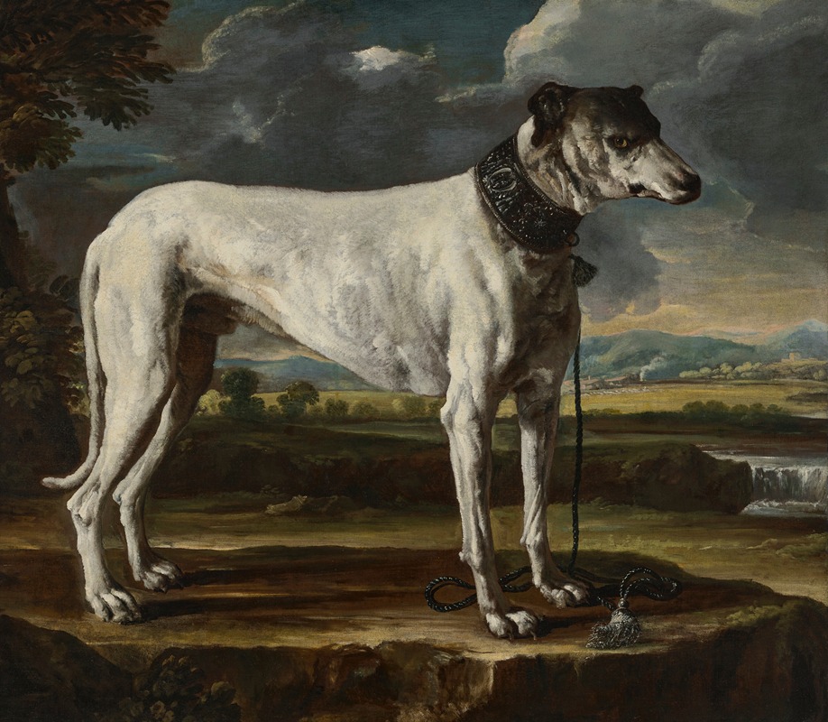 Michele Pace del Campidoglio - A hound in a landscape