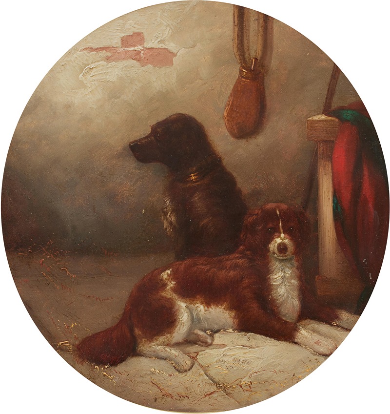 Thomas Smythe - Dogs in a stable interior