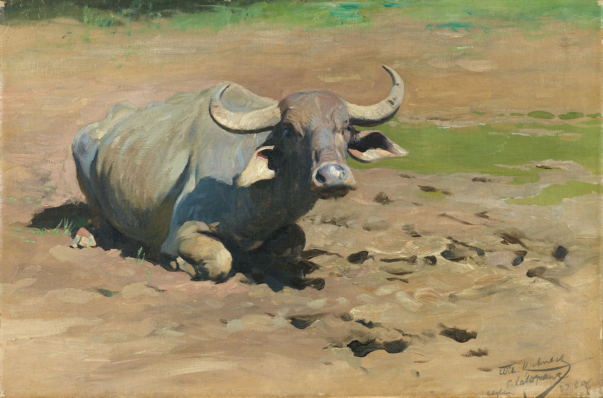 Wilhelm Kuhnert - Ruhender Büffel