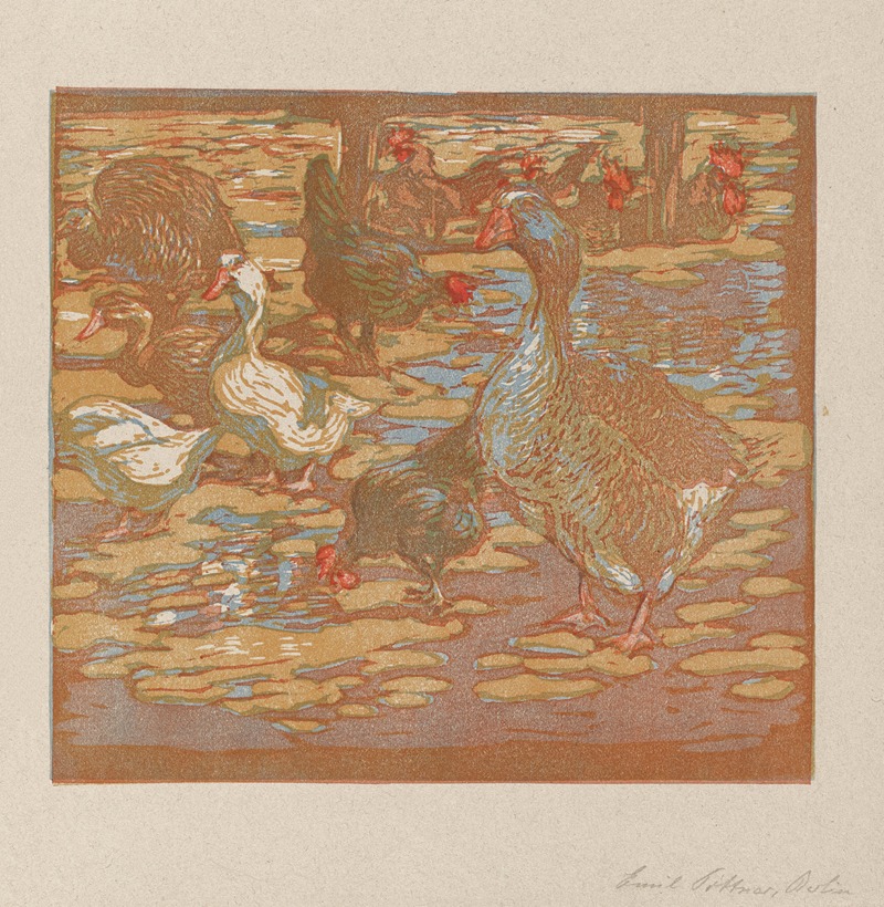 Emil Pottner - Waterfowl and Chickens (Wasservögel und Hühner)