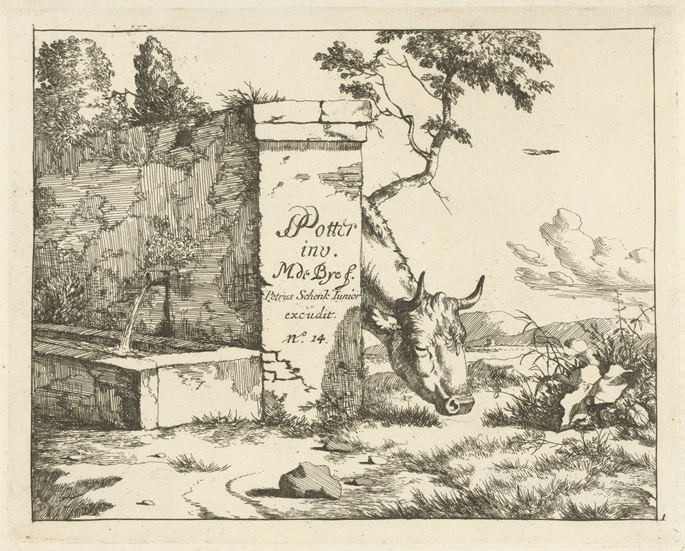 Marcus de Bye - Grazend rund achter muur