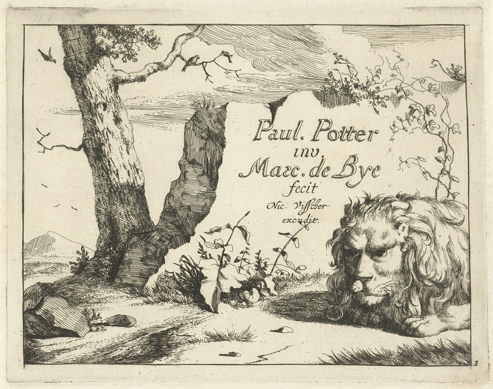 Marcus de Bye - Lion lying by tree