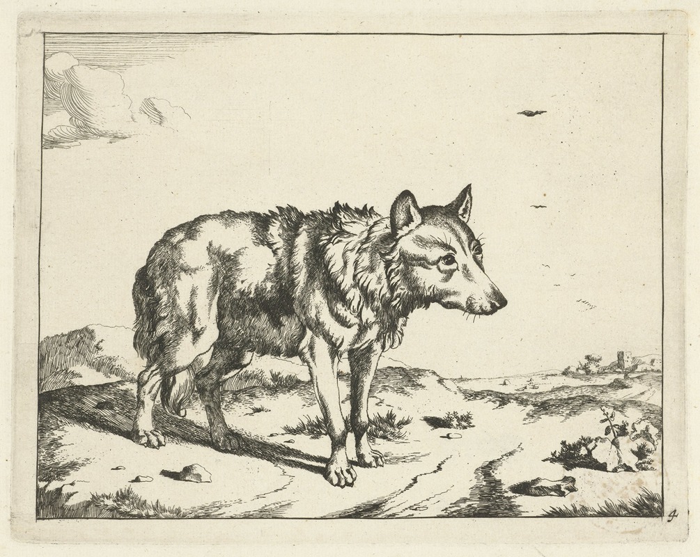 Marcus de Bye - Staande wolf