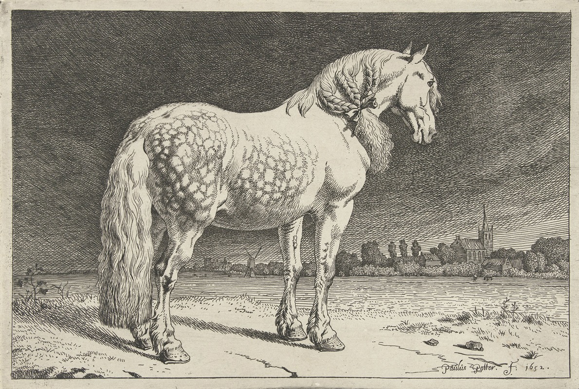 Paulus Potter - Het Friese paard Paarden