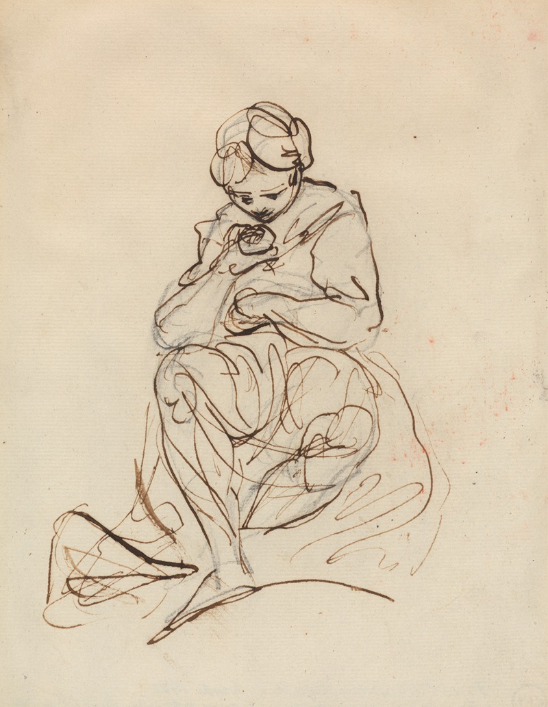 Sir Joshua Reynolds - Study of a Seated Woman