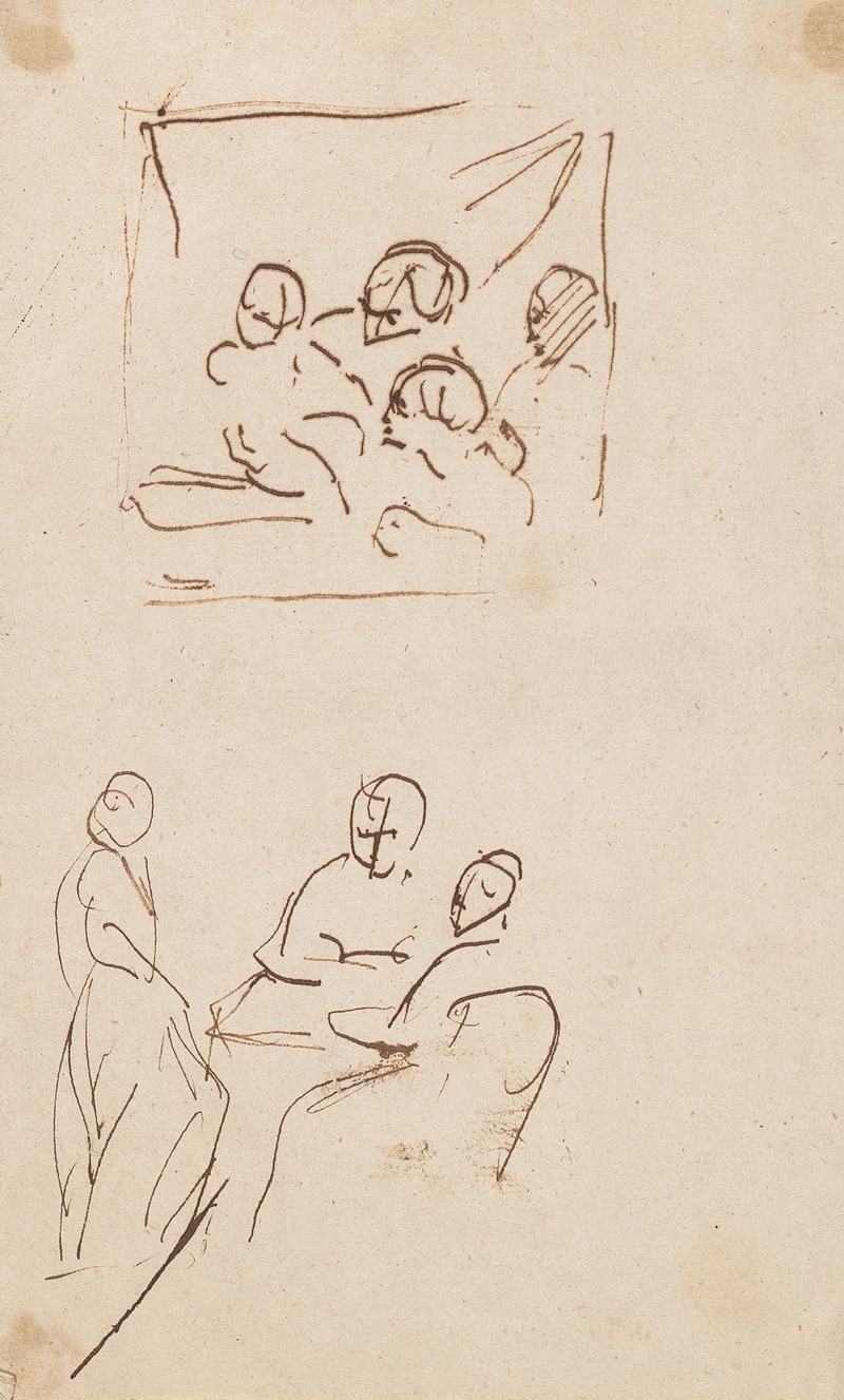 Sir Joshua Reynolds - Two Sketches of Group