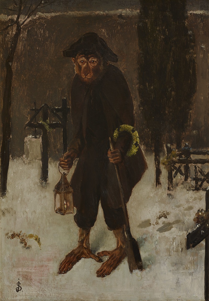 Joseph Stevens - Croque-Mort (Aap als doodgraver)