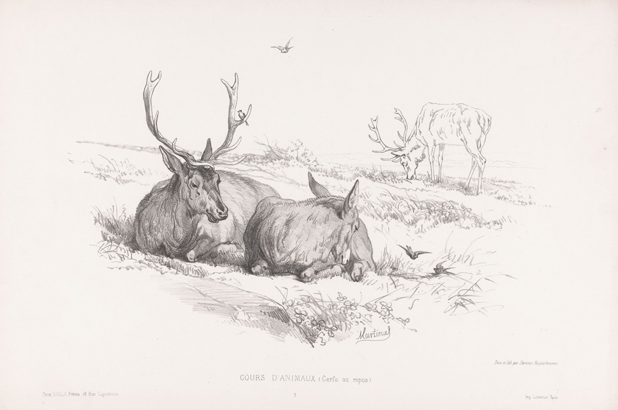 Martinus Antonius Kuytenbrouwer jr. - Cerfs au repos