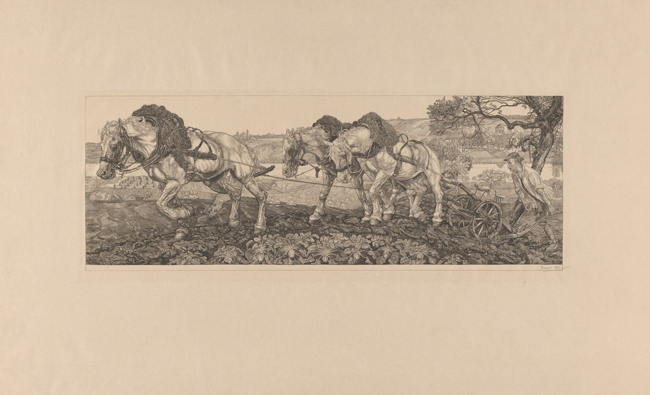 Pieter Dupont - Ploegende paarden