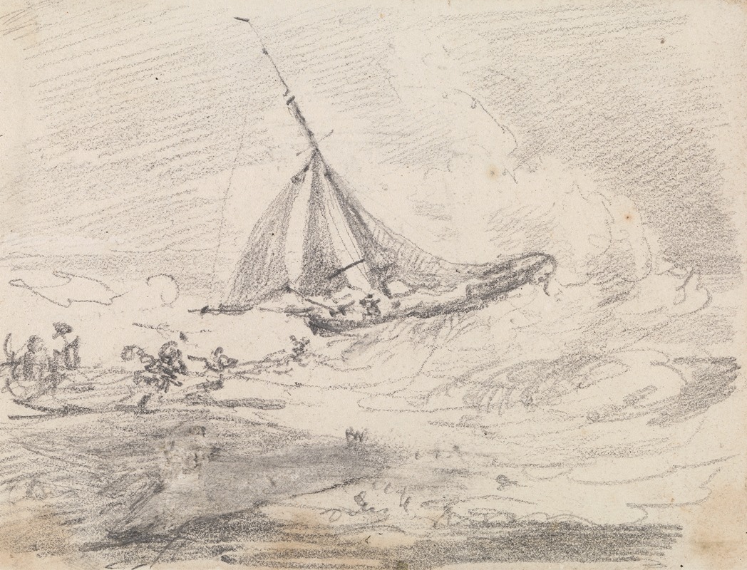 Thomas Hastings - A Sailing Vessel in Rough Seas, Hastings