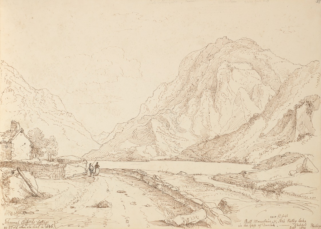 Thomas Hastings - Bull Mountain and Ash Valley Lake in the Gap of Dunloh, September 1841