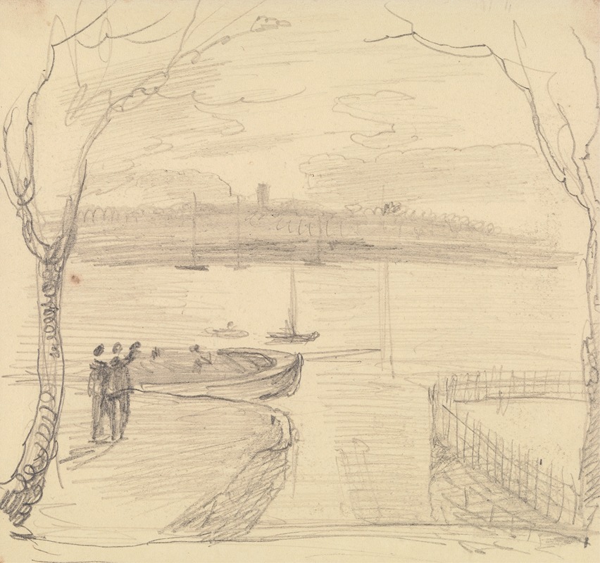 Thomas Hastings - Sketched View from East Cowes, West Cowes in the Distance