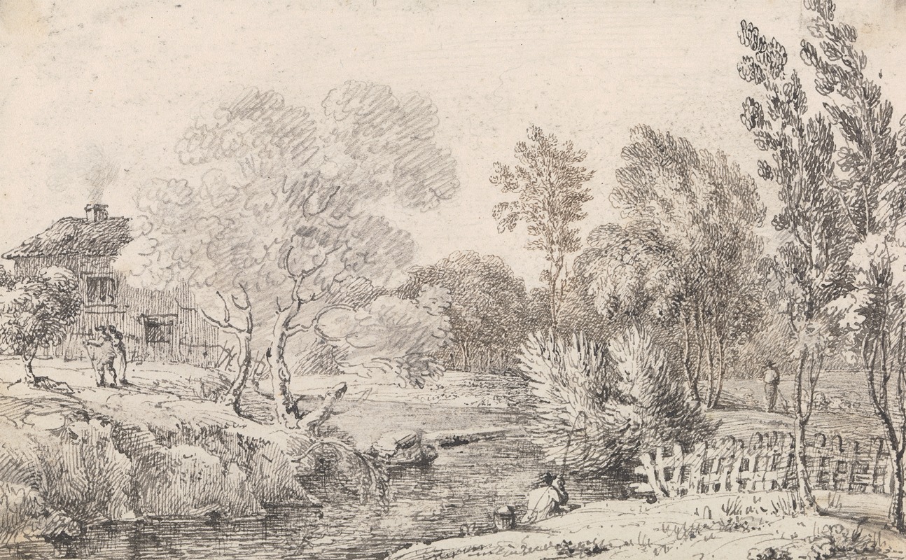 Thomas Hastings - View of Mayo’s Island, Cheshunt, 23 May 1814