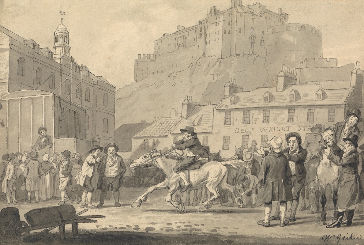 Walter Geikie - Edinburgh Castle and Horse Fair