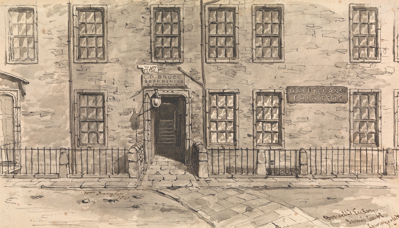 William Douglas - View of Bookbinder and stationer’s at H&J Pillans Printers