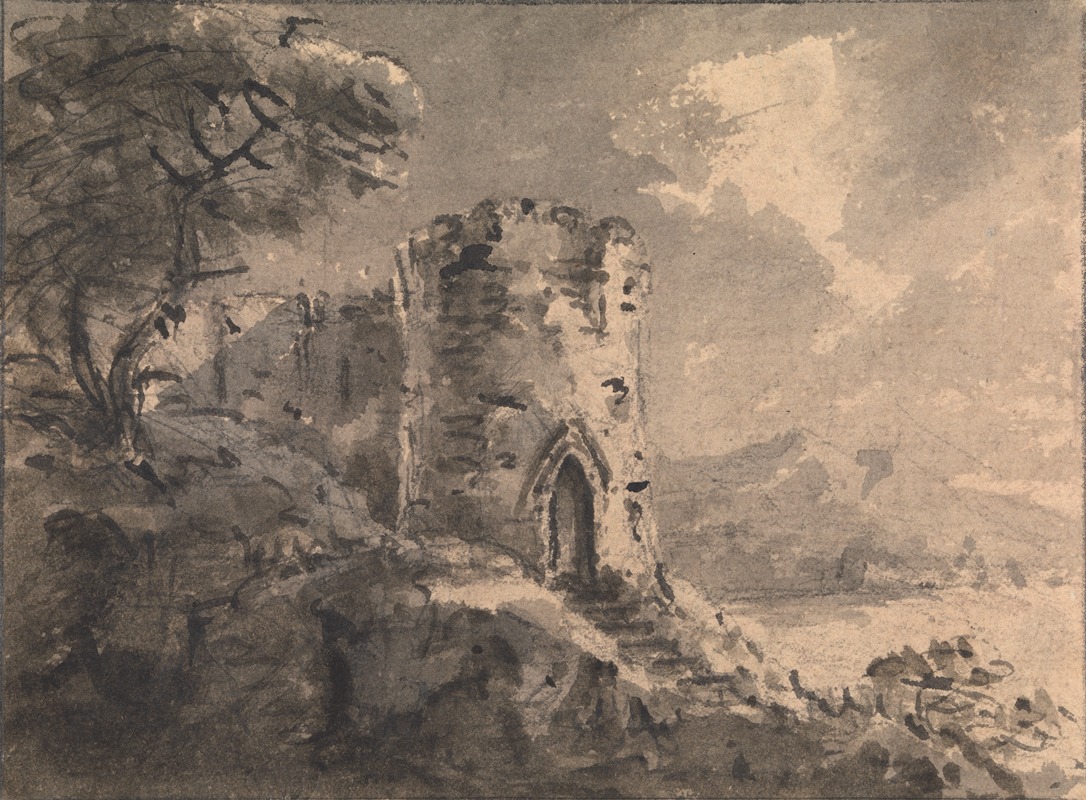 William Gilpin - Landscape with a Ruined Castle