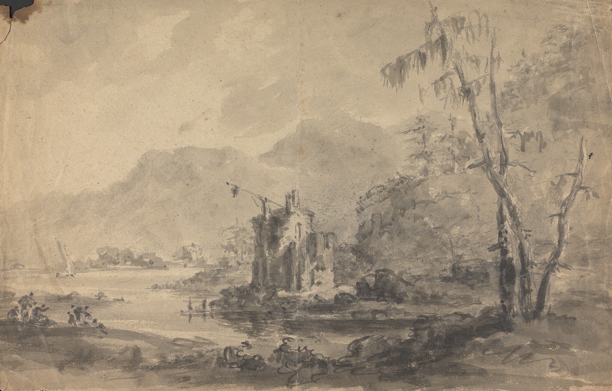 William Gilpin - River Landscape with Castles