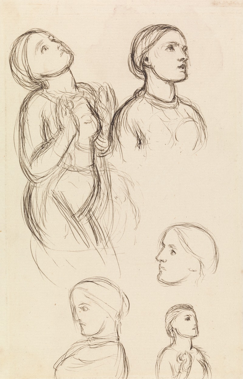 William Holman Hunt - Studies of Edith Holman Hunt