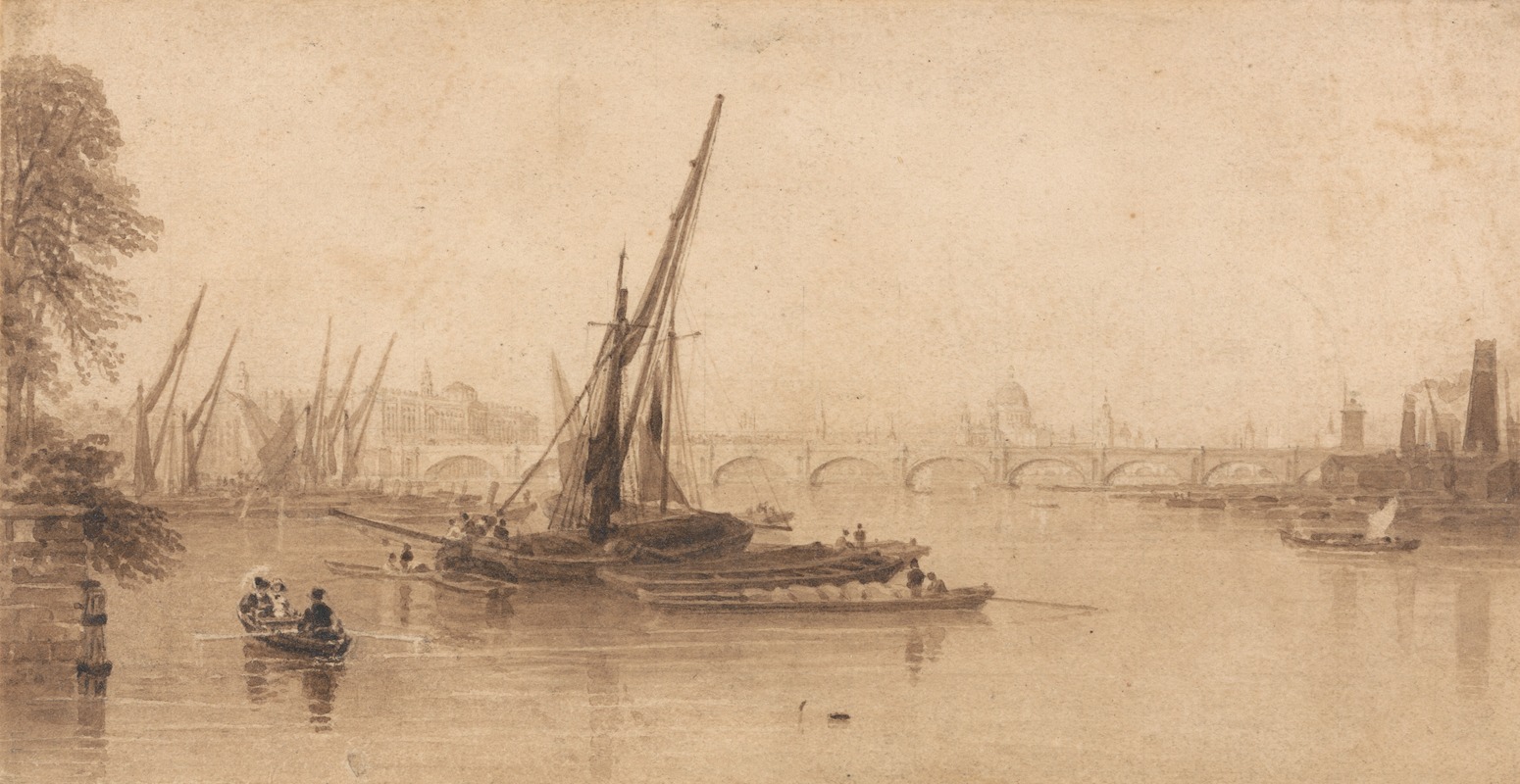 William Parrott - Waterloo Bridge from the Garden of M. A. Taylor, Esq.