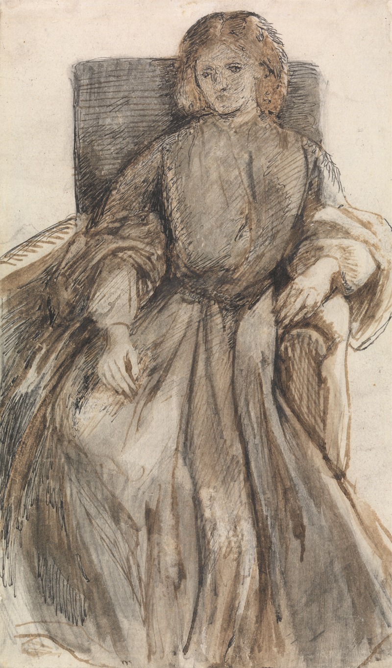 Miss Elizabeth Siddal by Dante Gabriel Rossetti - Artvee