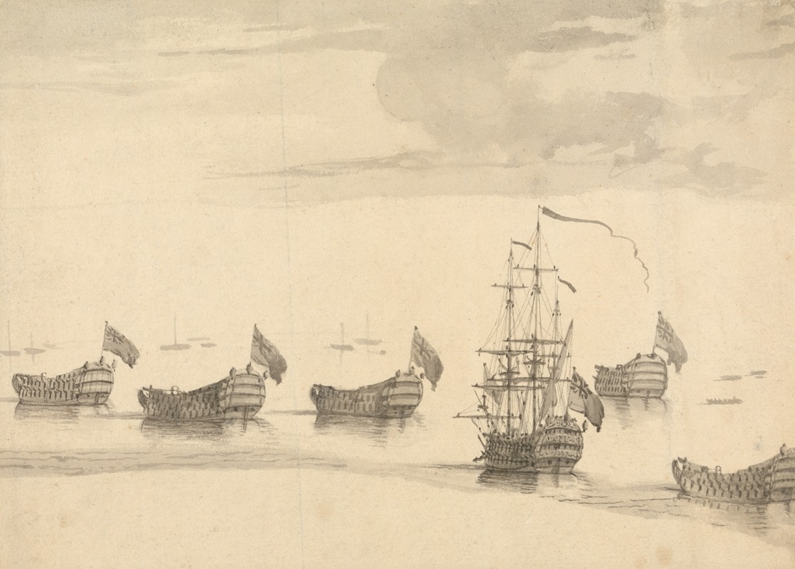 Francis Swaine - Ships on a Calm Sea