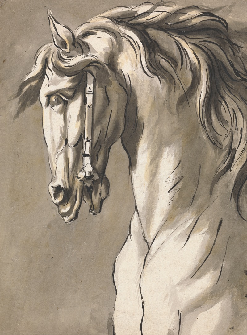 John Michael Rysbrack - Study of a Horse’s Head