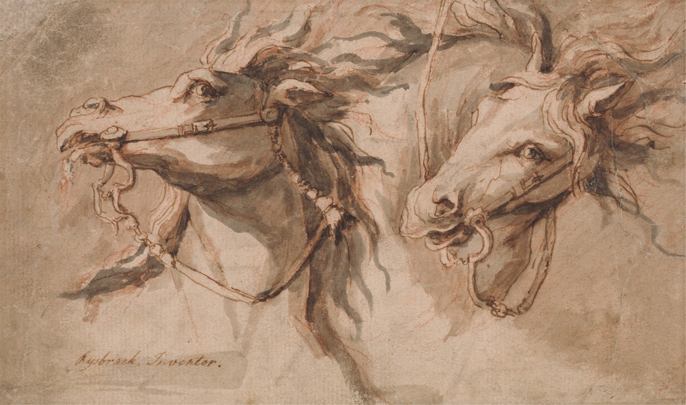 John Michael Rysbrack - Two Horses’ Heads