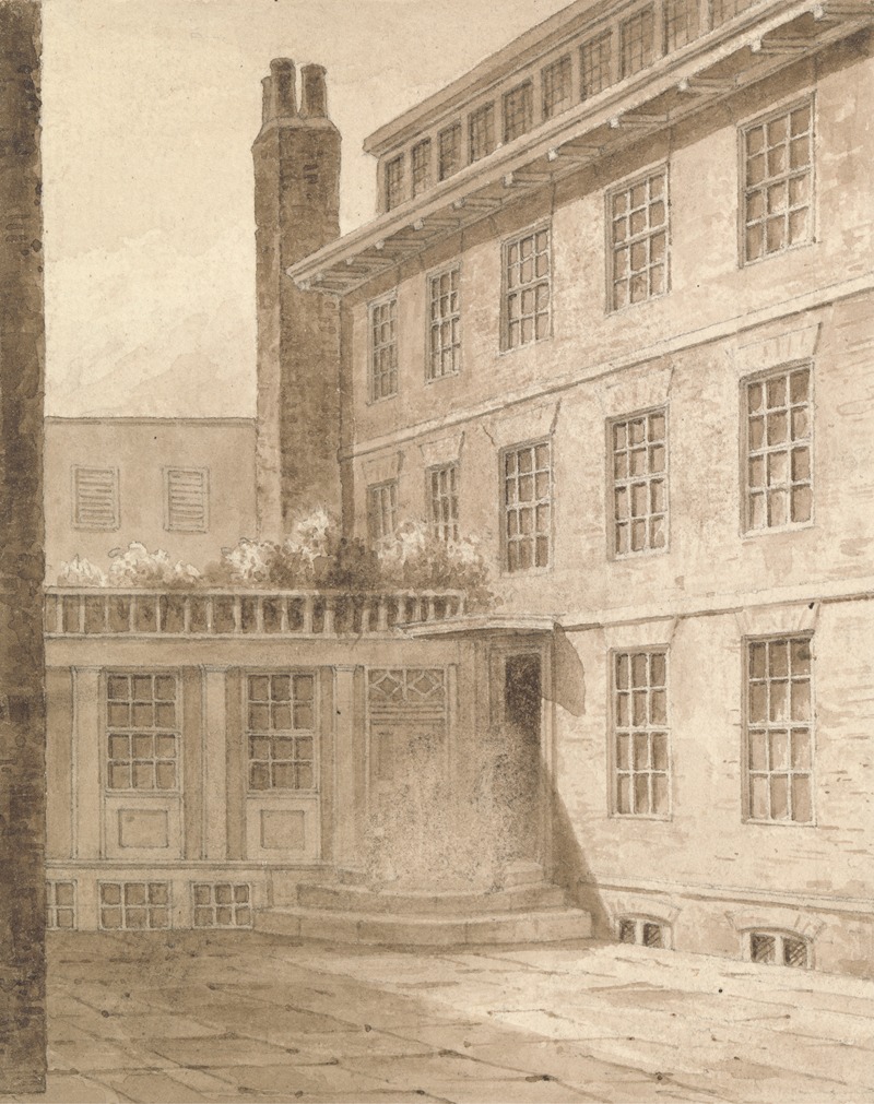 John Thomas Smith - Dr. Johnson’s House in 8 Bolt Court, Fleet Street