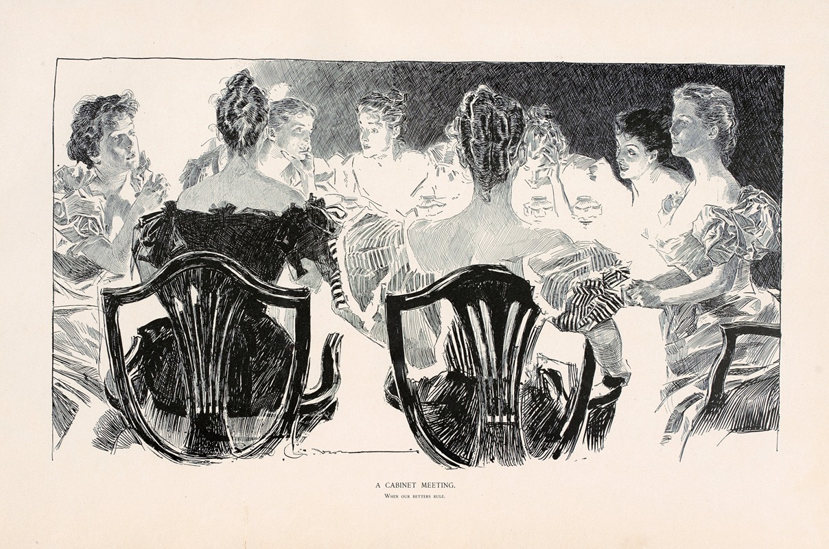 Charles Dana Gibson - A cabinet meeting