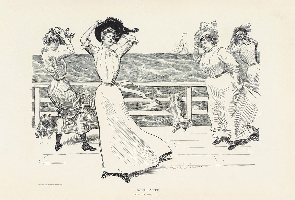 Charles Dana Gibson - A Northeaster