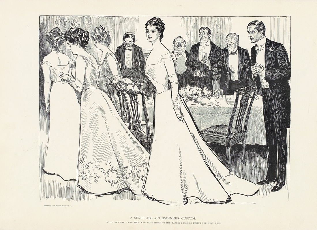 Charles Dana Gibson - A Senseless after-dinner custom