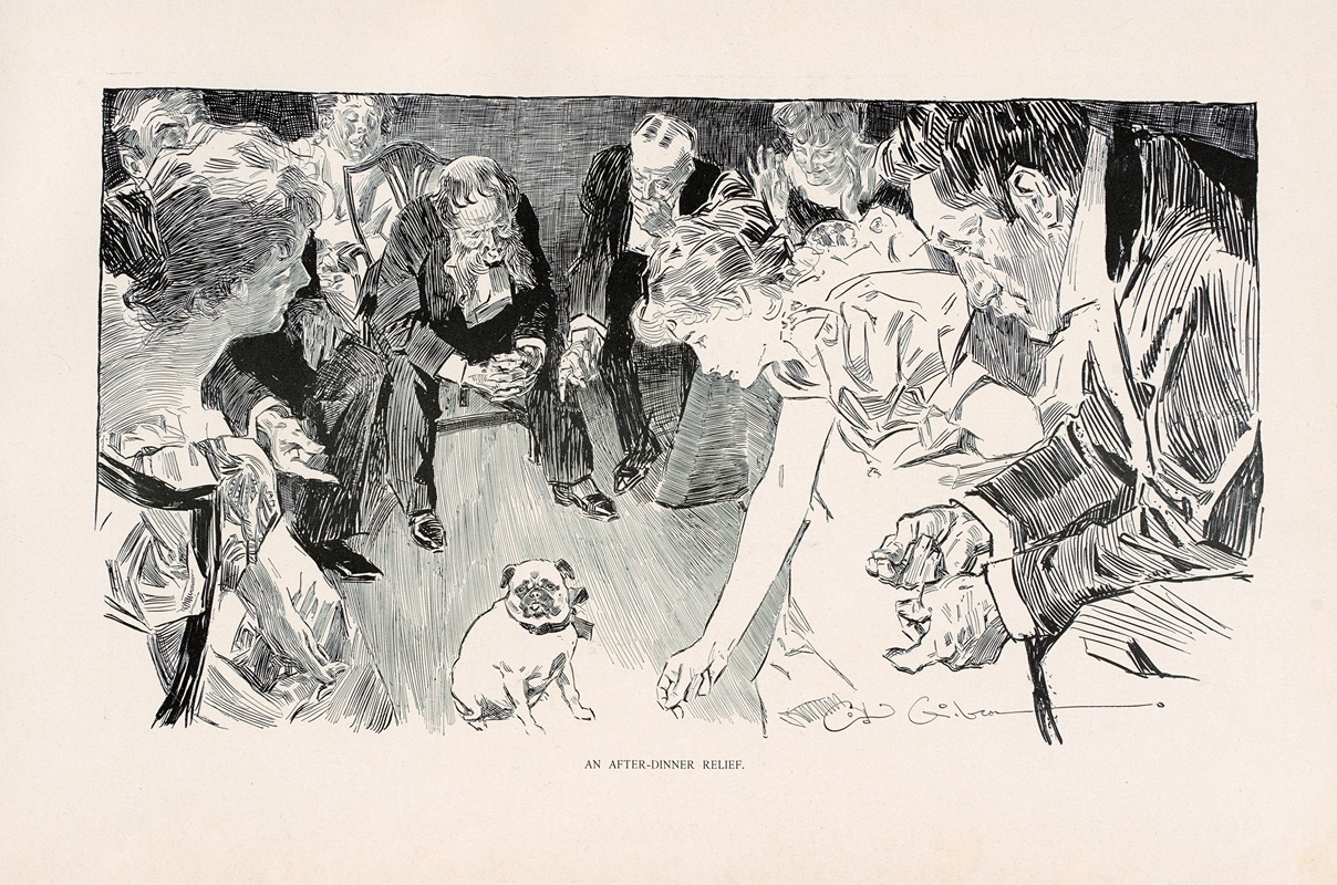 Charles Dana Gibson - An After-Dinner party