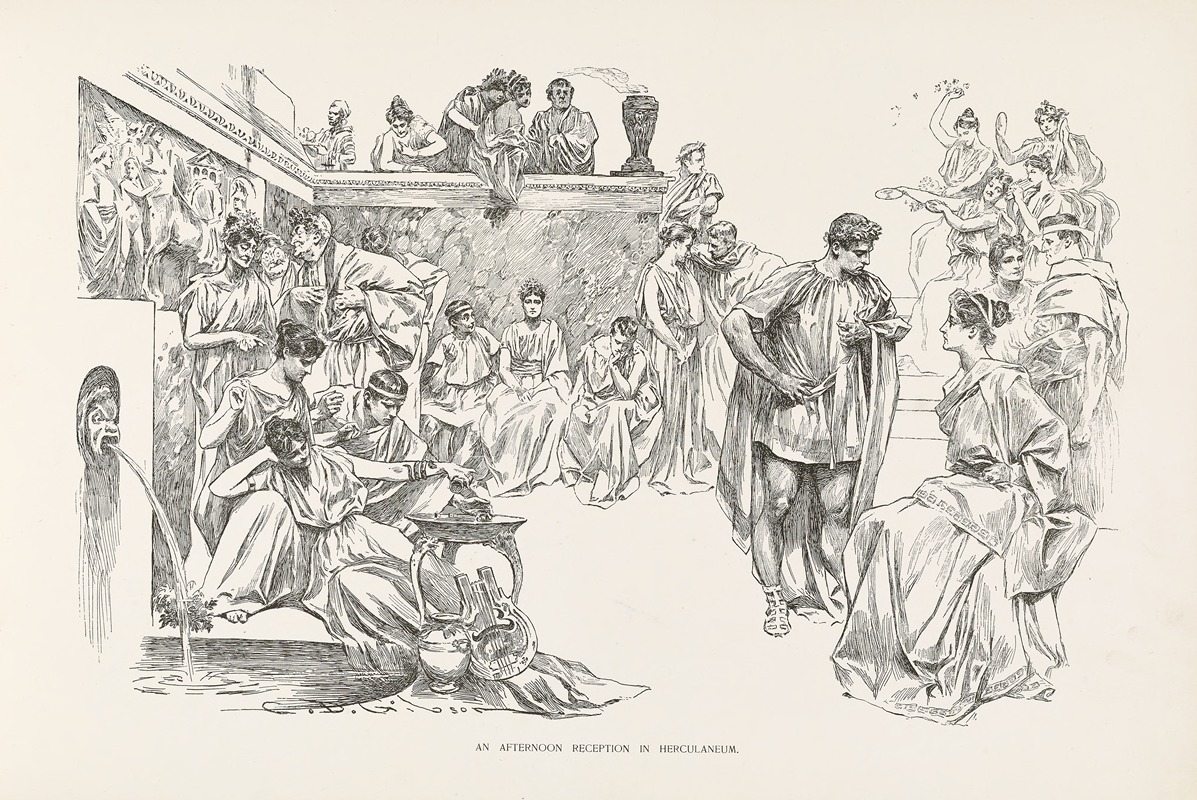 Charles Dana Gibson - An afternoon  reception in Herculaneum