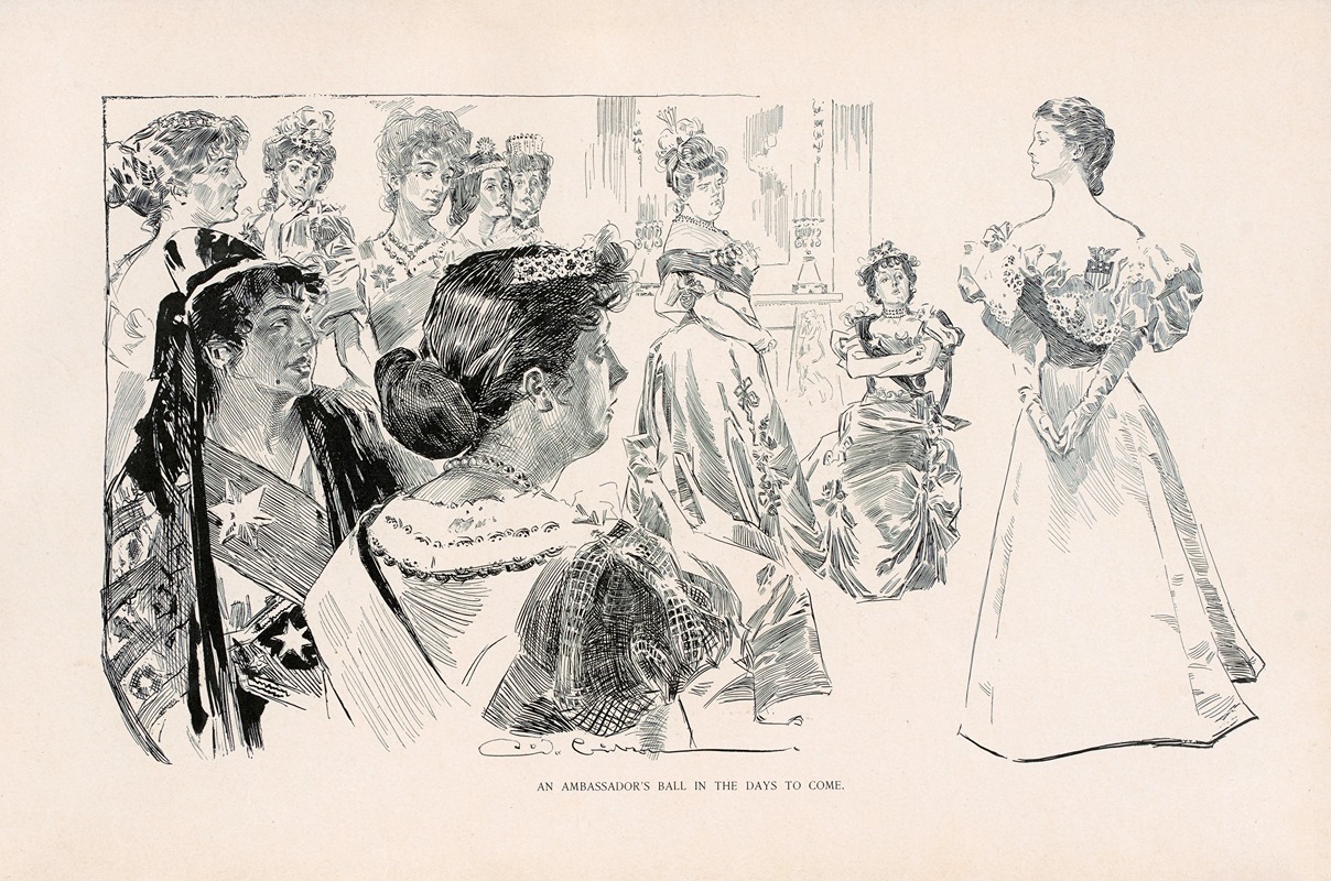 Charles Dana Gibson - An Ambassador’s ball in the days to come