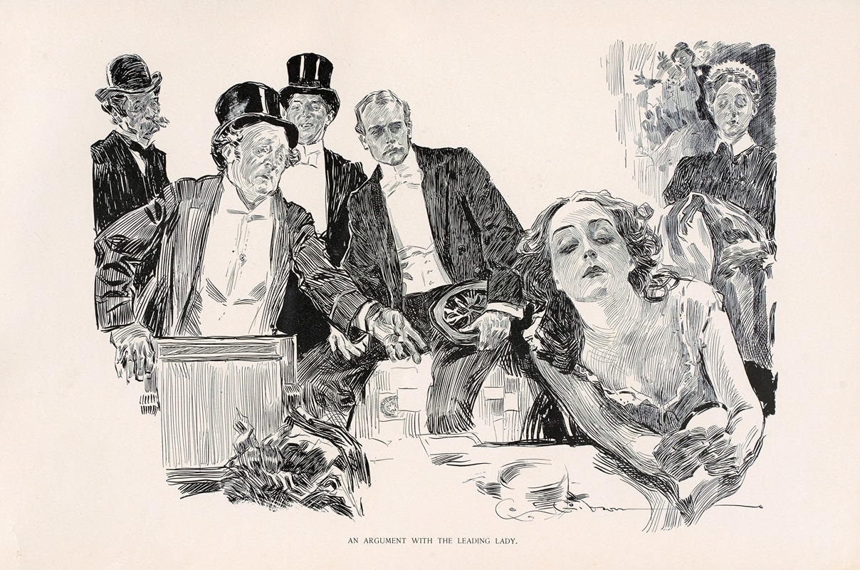 Charles Dana Gibson - An argument with the leading lady