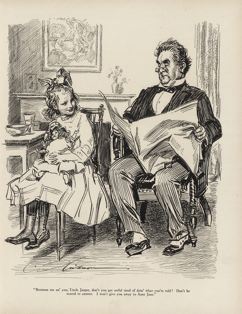 Charles Dana Gibson - ‘Between me an’ you, Uncle  jasper, don’t you get awful tired of doin’ what you’re told