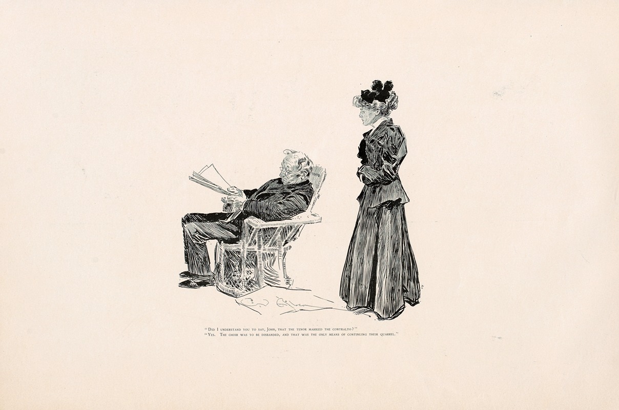 Charles Dana Gibson - ‘Did i understand you to say, John, that the tenor married the contralto’