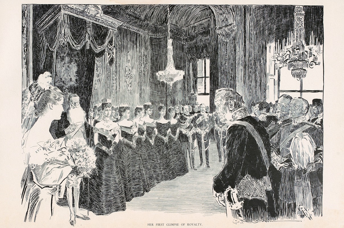 Charles Dana Gibson - Her first glimpse of royalty