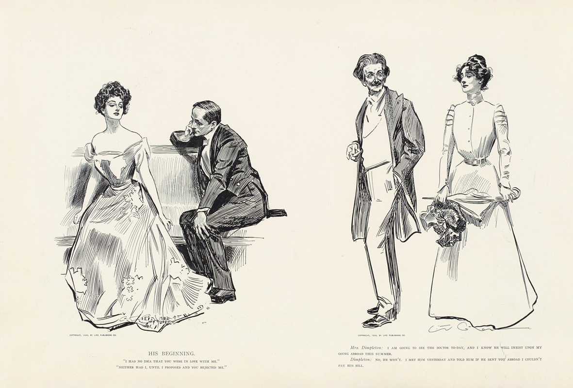 Charles Dana Gibson - His beginning