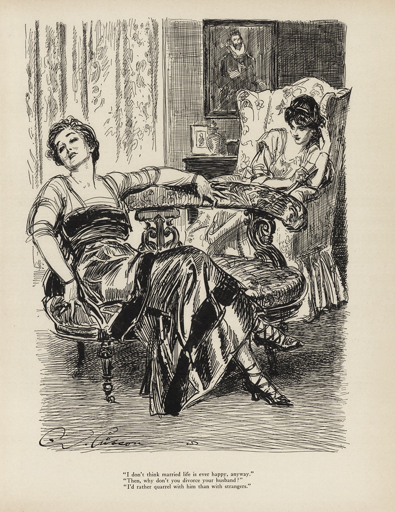 Charles Dana Gibson - ‘I don’t think married life is ever happy, anyway’