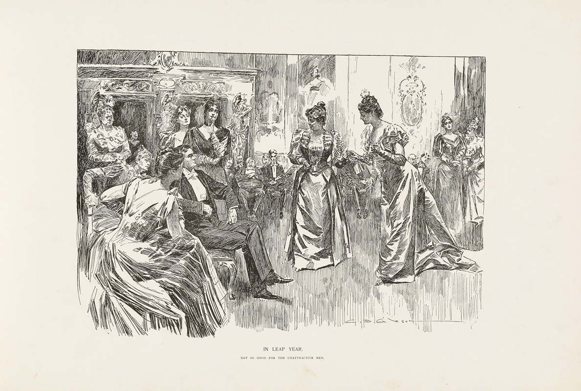 Charles Dana Gibson - In leap year – not so good for the unattractive men