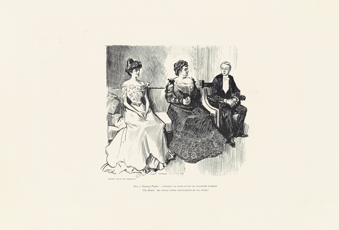 Charles Dana Gibson - Mrs J. Brassy Pushe; I confess i’m dying to get my daughter married