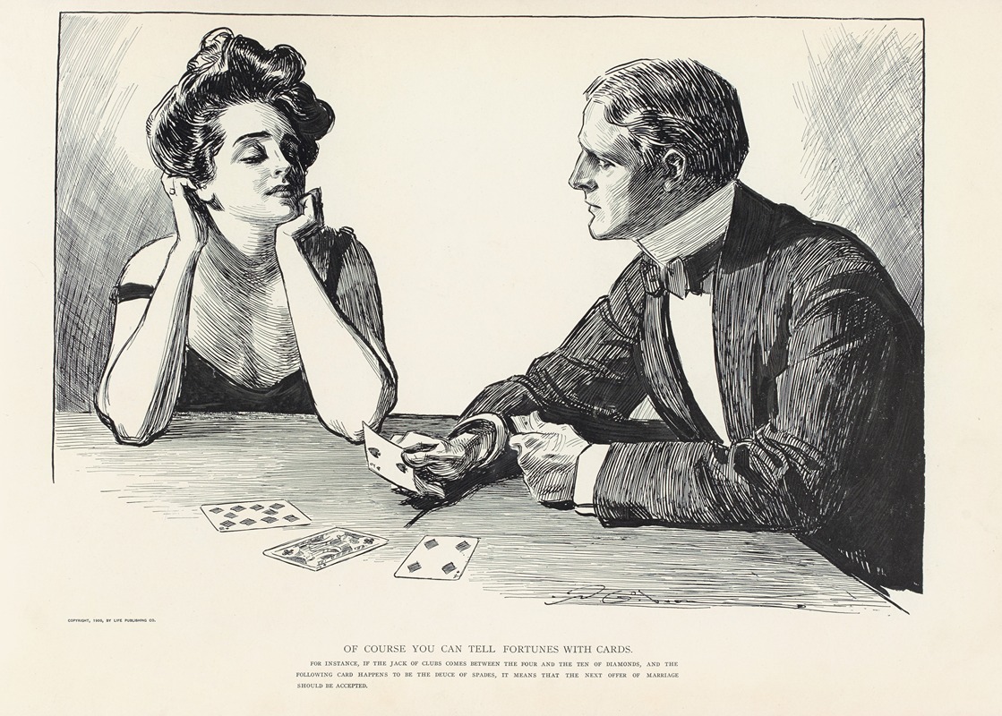 Charles Dana Gibson - Of course you can tell fortunes with cards
