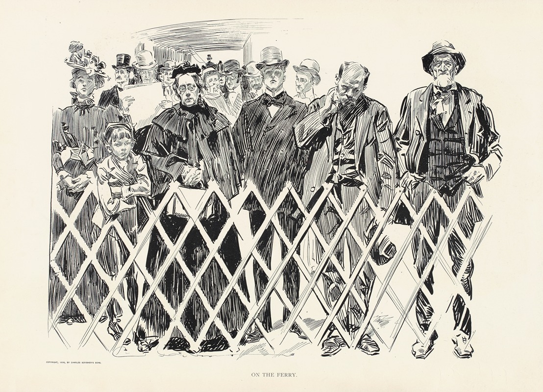 Charles Dana Gibson - On the ferry