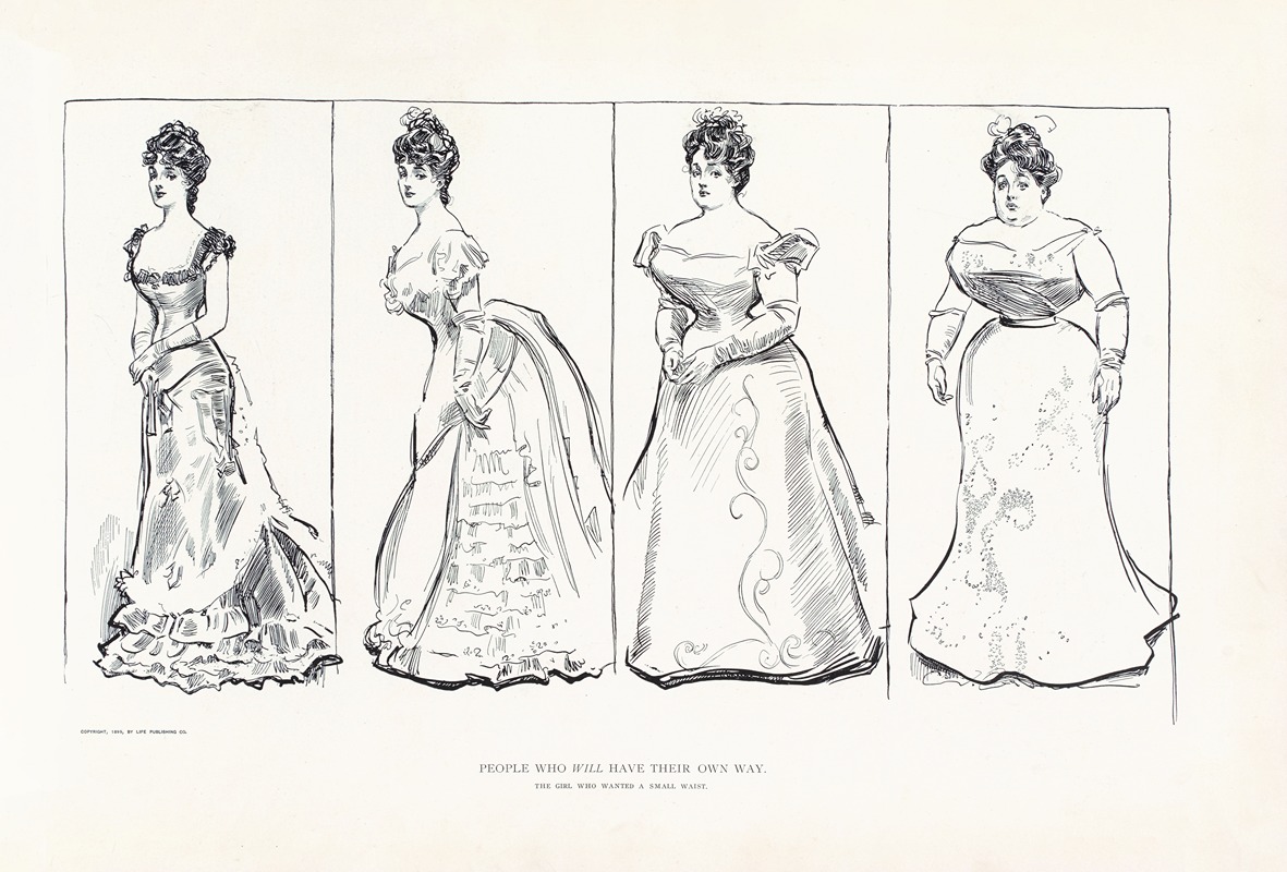 Charles Dana Gibson - People who will have their own way – The girl who wanted a small waist