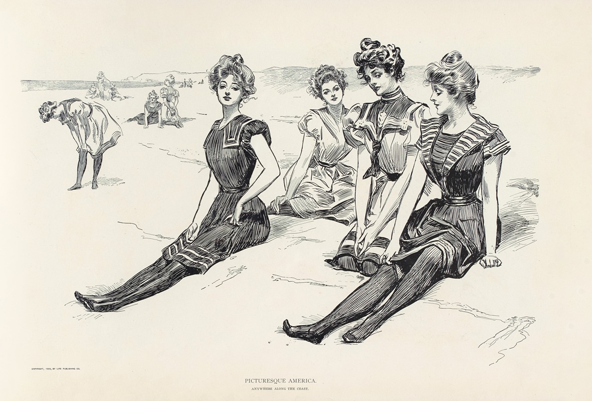 Charles Dana Gibson - Picturesque America – Anywhere along the coast