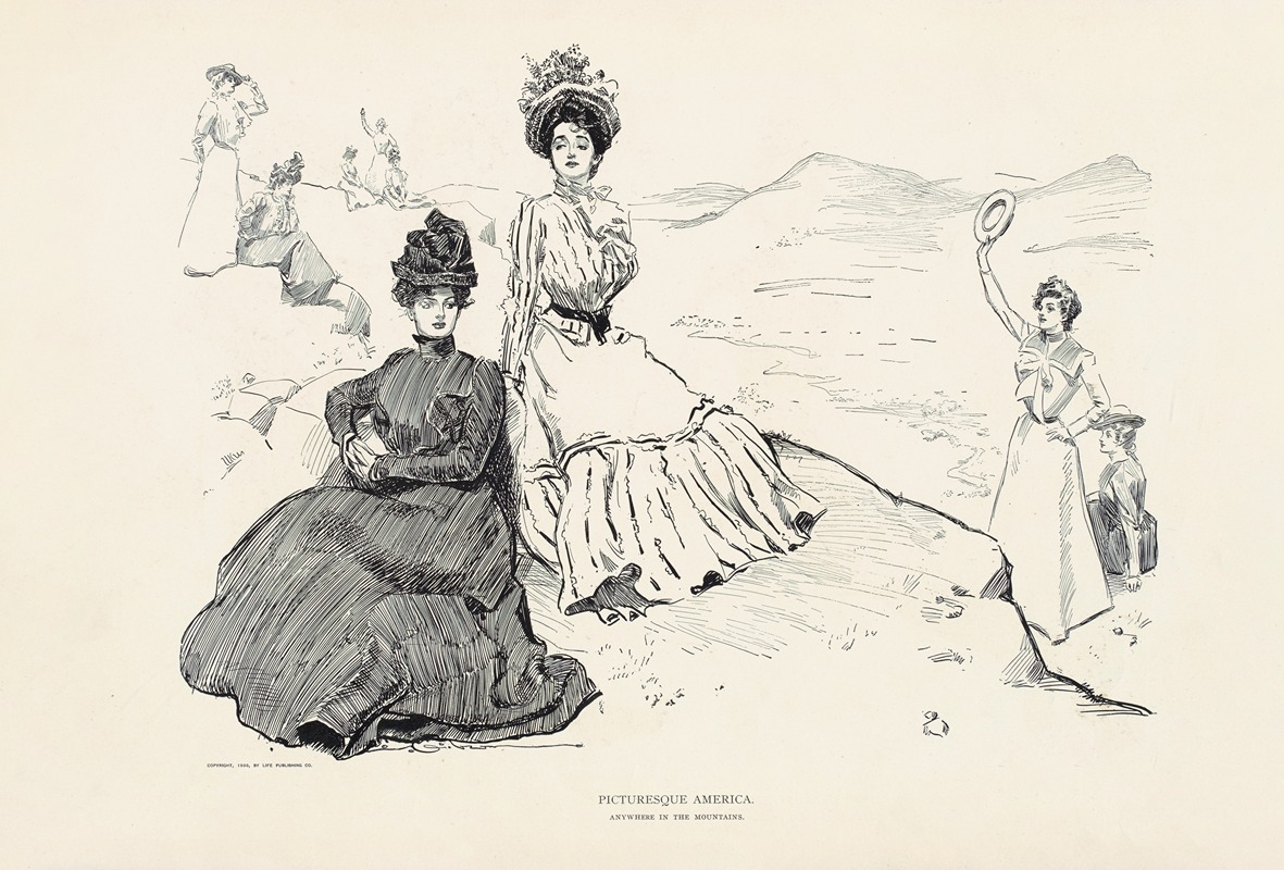 Charles Dana Gibson - Picturesque America – Anywhere in the mountains