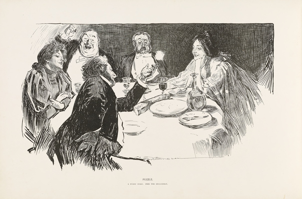 Charles Dana Gibson - Puzzle – A funny story, find the Englishman