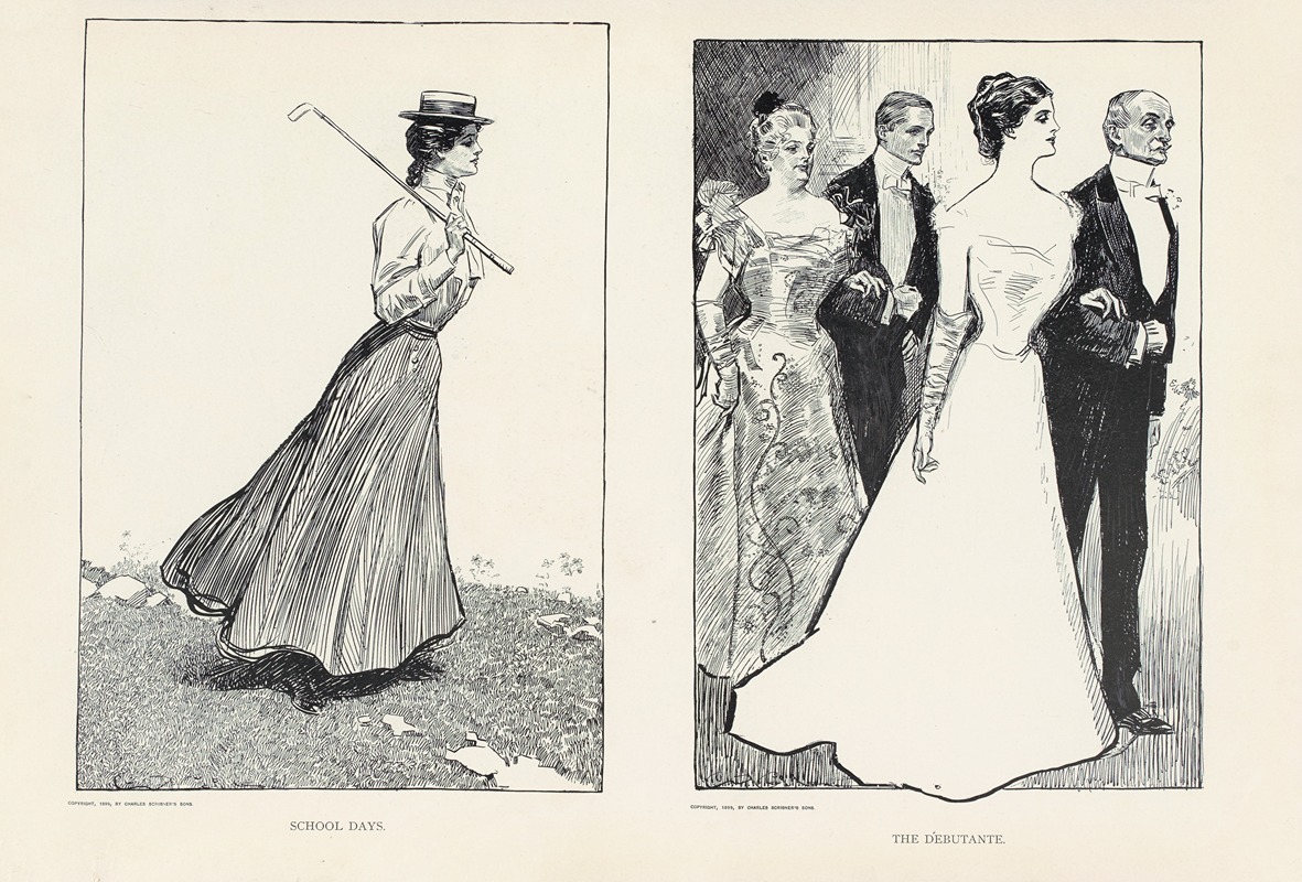 Charles Dana Gibson - School days ; The debutante