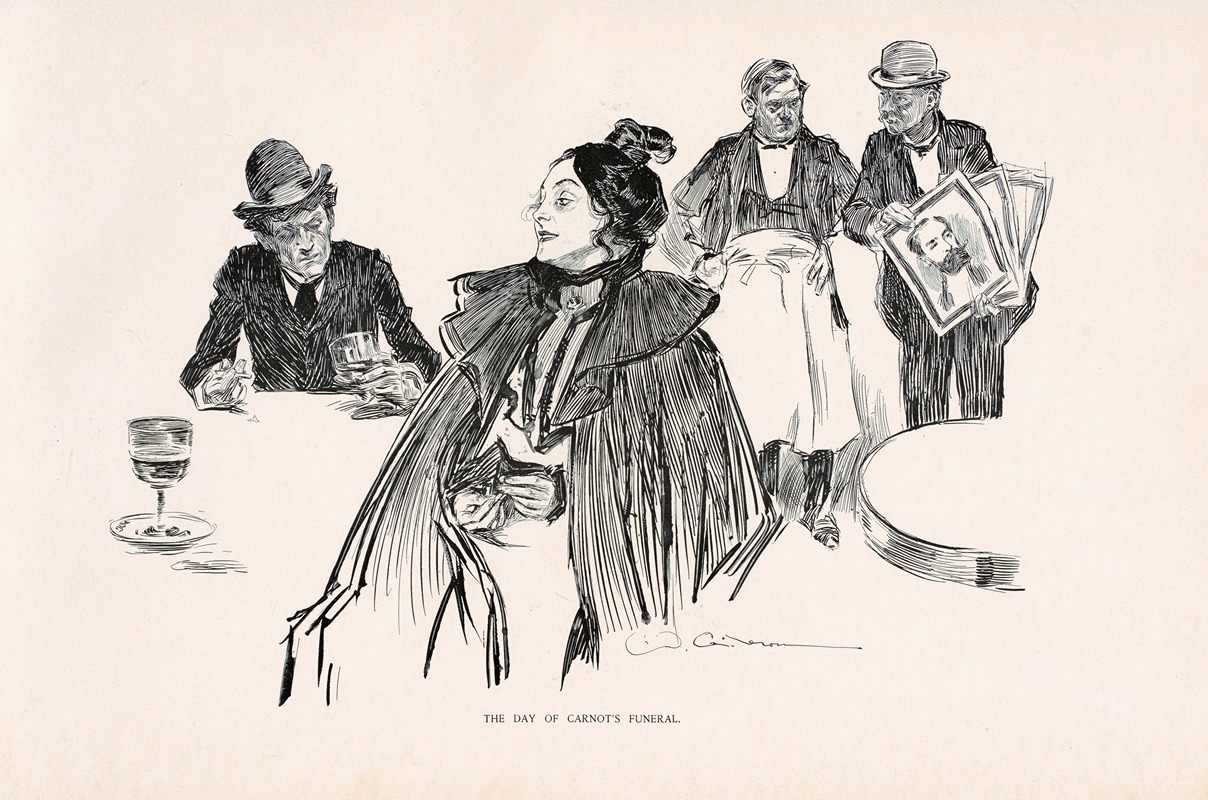 Charles Dana Gibson - The day of Carnot’s Funeral